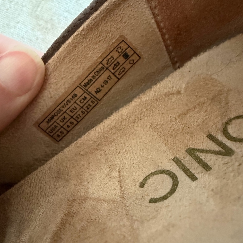 Vionic Posey Perforated Suede Point Toe Flats Sho… - image 5